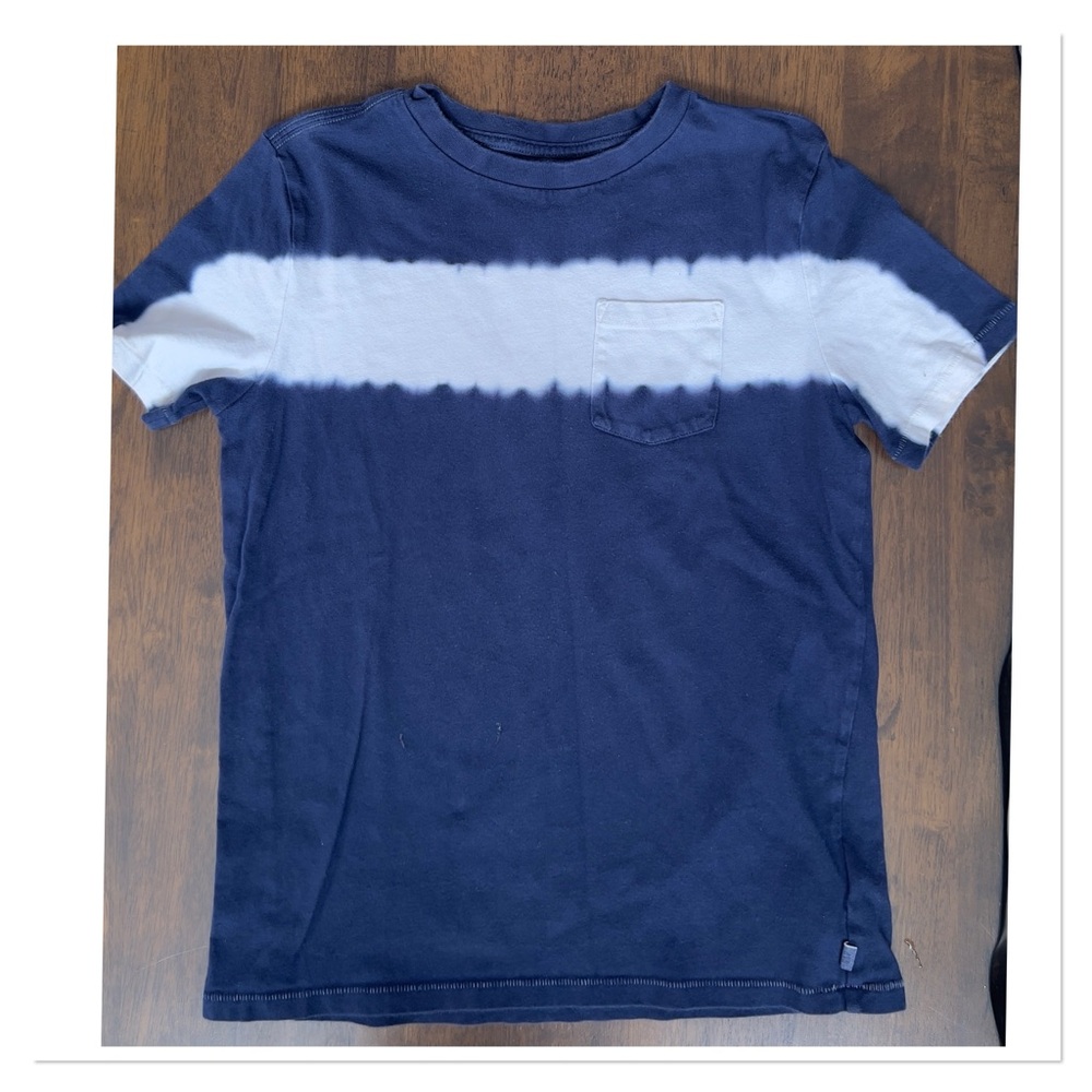 GAP Navy & White Tie-Dye 100% Cotton T-Shirt